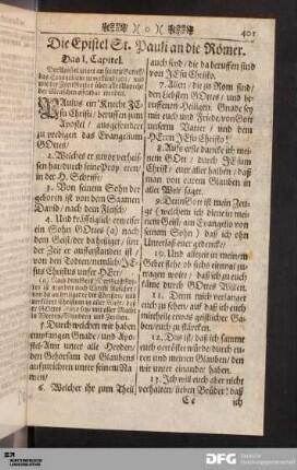 Die Epistel St. Pauli an die Römer.