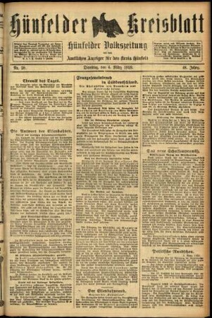 Ausgabe vom Dienstag, den 06. März 1923.
