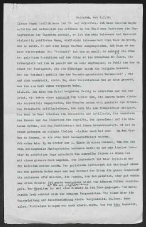 Brief von Reinhold Klimsch an Fritz Klimsch