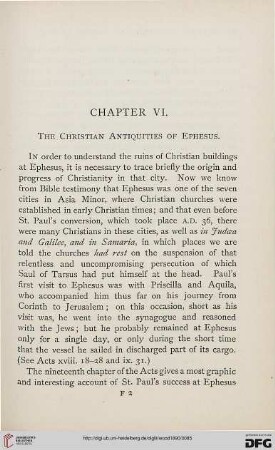 Chapter VI: The christian antiquities of Ephesus