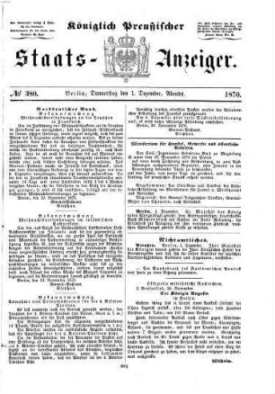 Königlich Preußischer Staats-Anzeiger. 1870, 12