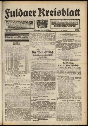 Ausgabe vom Montag, den 06. März 1916.