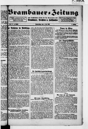 Brambauer Zeitung. 1918-1926