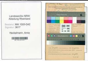 Entnazifizierung Anna Heckelmann , geb. 17.11.1907 ()