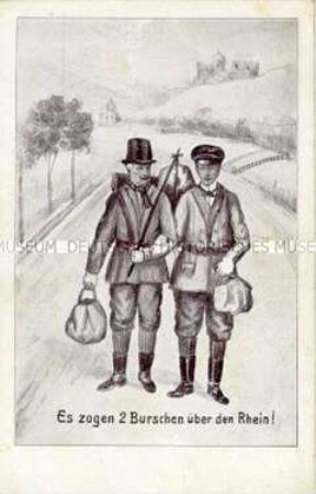 Postkarte zur Emigration Wilhelms II.