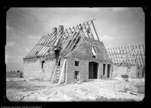 Vierjahresplansiedlung Merseburg III, Freienfelde (Freiimfelde), im Bau (Otto-Ambros-Siedlung)