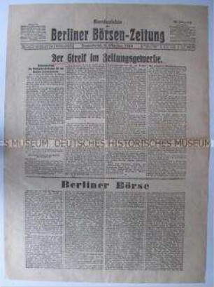 Beilage der "Berliner Börsen-Zeitung" mit Kursberichten
