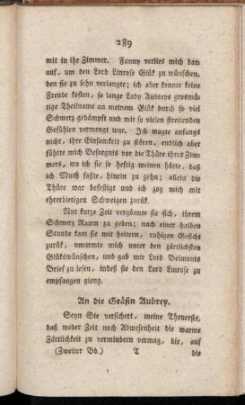 An die Gräfin Aubrey.