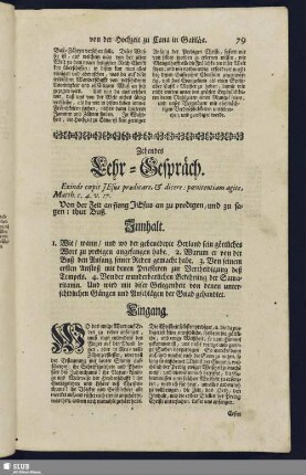 Zehendes Lehr-Gespräch