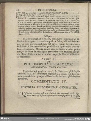 Caput II. Philosophia Ebraeorum
