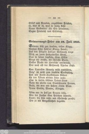 Erinnerungs-Feier am 19. Juli 1835.