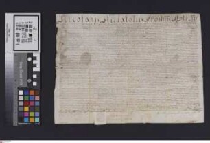 Wimpfen: Nikolaus Acciaiolus, apostolischer Protonotar, vidimiert eine Urkunde Papst Clemens IX. von 1669.