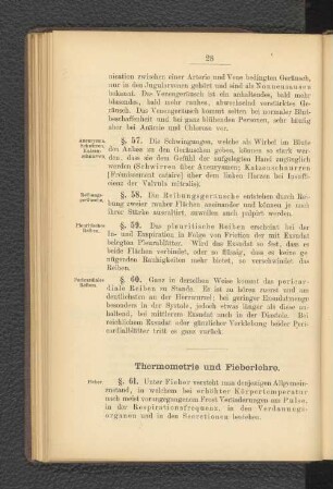 Thermometrie und Fieberlehre.