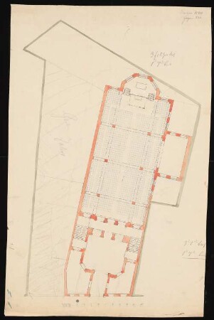 Neue Synagoge, Berlin Vorstudien: Grundrissstudie