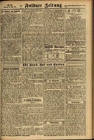 Zweite Ausgabe vom Sonntag, den 22. Juli 1923.