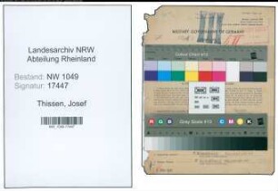 Entnazifizierung Josef Thissen , geb. 08.12.1894 (Bahnbeamter)
