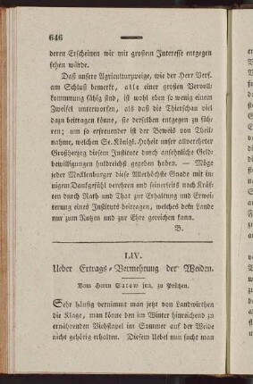 LIV. Ueber Ertrags-Vermehrung der Weiden