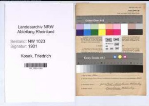 Entnazifizierung Friedrich Kosak , geb. 22.01.1901 (Schornsteinfeger)