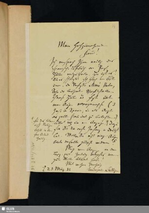 4f. an Unbekannt, 23.03.1833