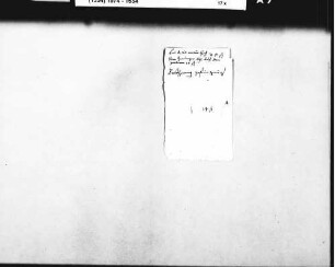 Zwei Oktavblätter mit Bleistiftskizze und Notizen, wahrscheinlich 1627