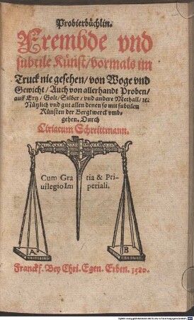 Probierbüchlin (von Wage und Gewicht)