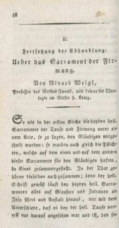 38-95 Über das Sacrament der Firmung : Fortsetzung