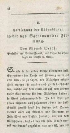 38-95 Über das Sacrament der Firmung : Fortsetzung