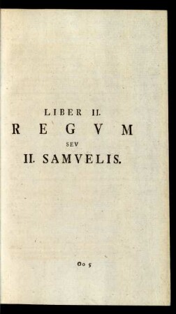 Liber II. Regum Seu II. Samuelis