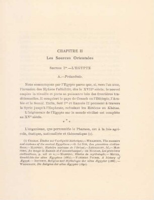 Chapitre II. Les Sources Orientales