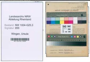 Entnazifizierung Ursula Wingen , geb. 10.12.1901 (Geschaeftsinhaberin)