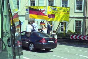 Freiburg im Breisgau: Autokorso während der Fußball-WM