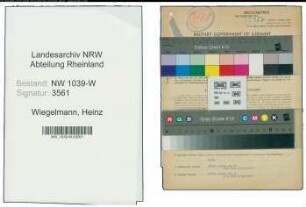Entnazifizierung Heinz Wiegelmann , geb. 14.09.1910 (Autoelektriker)