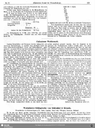 Westminster-Schlagwerke von Schlenker & Kienzle