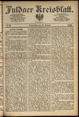 Ausgabe vom Donnerstag, den 20. Februar 1896.
