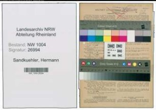 Entnazifizierung Hermann Sandkuehler , geb. 21.06.1884 (Fahrer)