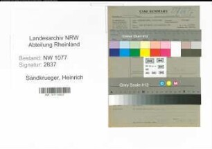 Entnazifizierung Heinrich Sandkrueger , geb. 00.00.0000 (Feuerwehrmann)