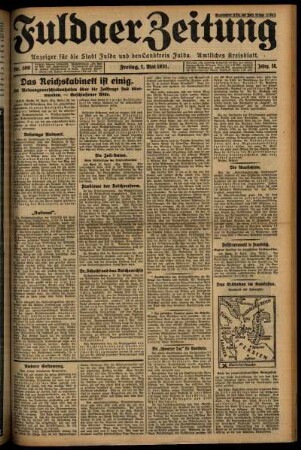 Erste Ausgabe vom Freitag, den 01. Mai 1931.