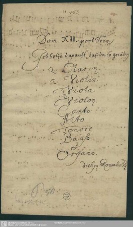 Ich hoffe darauf daß du so gnädig bist - Mus.2402-E-501 : V (4), Coro, orch, org; RoemV 189
