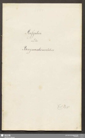 Aufgaben aus der Bergmaschinenlehre - 18.7517 4.