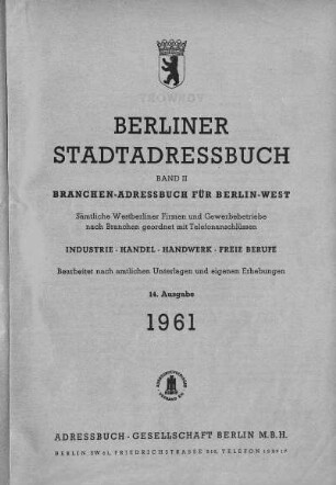 1961,2: Branchen-Adressbuch