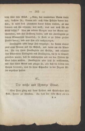 47. Die weiße und schwarze Braut.