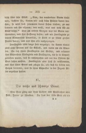47. Die weiße und schwarze Braut.