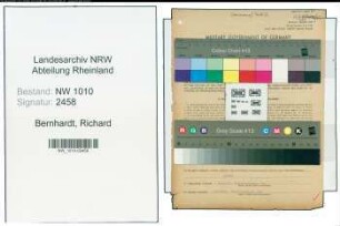 Entnazifizierung Richard Bernhardt , geb. 18.12.1893 (Kaufmann)