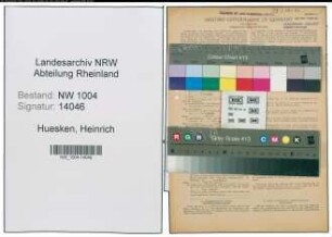 Entnazifizierung Heinrich Huesken , geb. 28.04.1906 (Installateur)