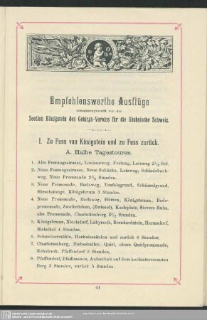 Empfehlenswerthe Ausflüge ...