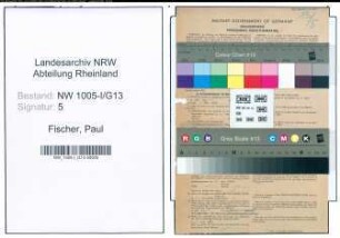 Entnazifizierung Paul Fischer , geb. 29.09.1899 (Vermessungstechniker)