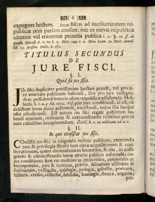 6-10, Titulus Secundus de Jure Fisci