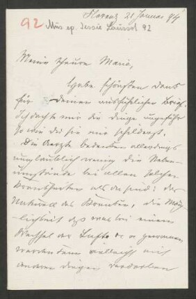 Brief an Marie von Bülow : 21.01.1894