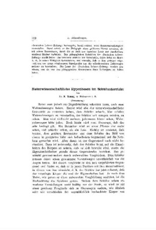Naturwissenschaftliche Hypothesen im Schulunterricht : (Fortsetzung)