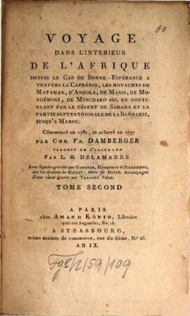 Voyage dans l'intérieur de l'Afrique ... : Commencé en 1781 et achevé en 1797, 2 (1800)
